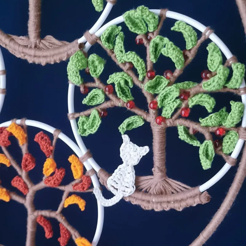 Attrape rêve des saisons - Au fil des saisons" 🍃💮🍂❄️