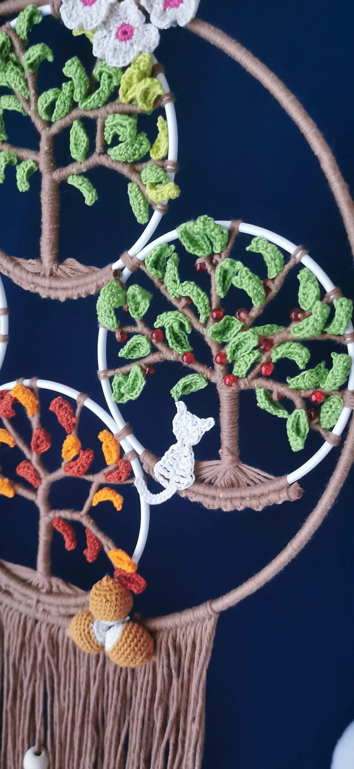Attrape rêve des saisons - Au fil des saisons" 🍃💮🍂❄️
