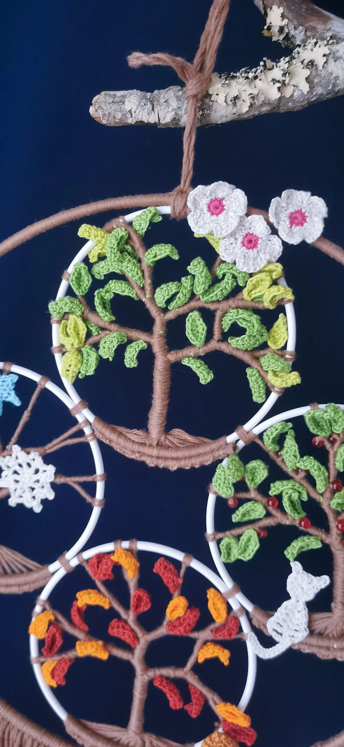 Attrape rêve des saisons - Au fil des saisons" 🍃💮🍂❄️