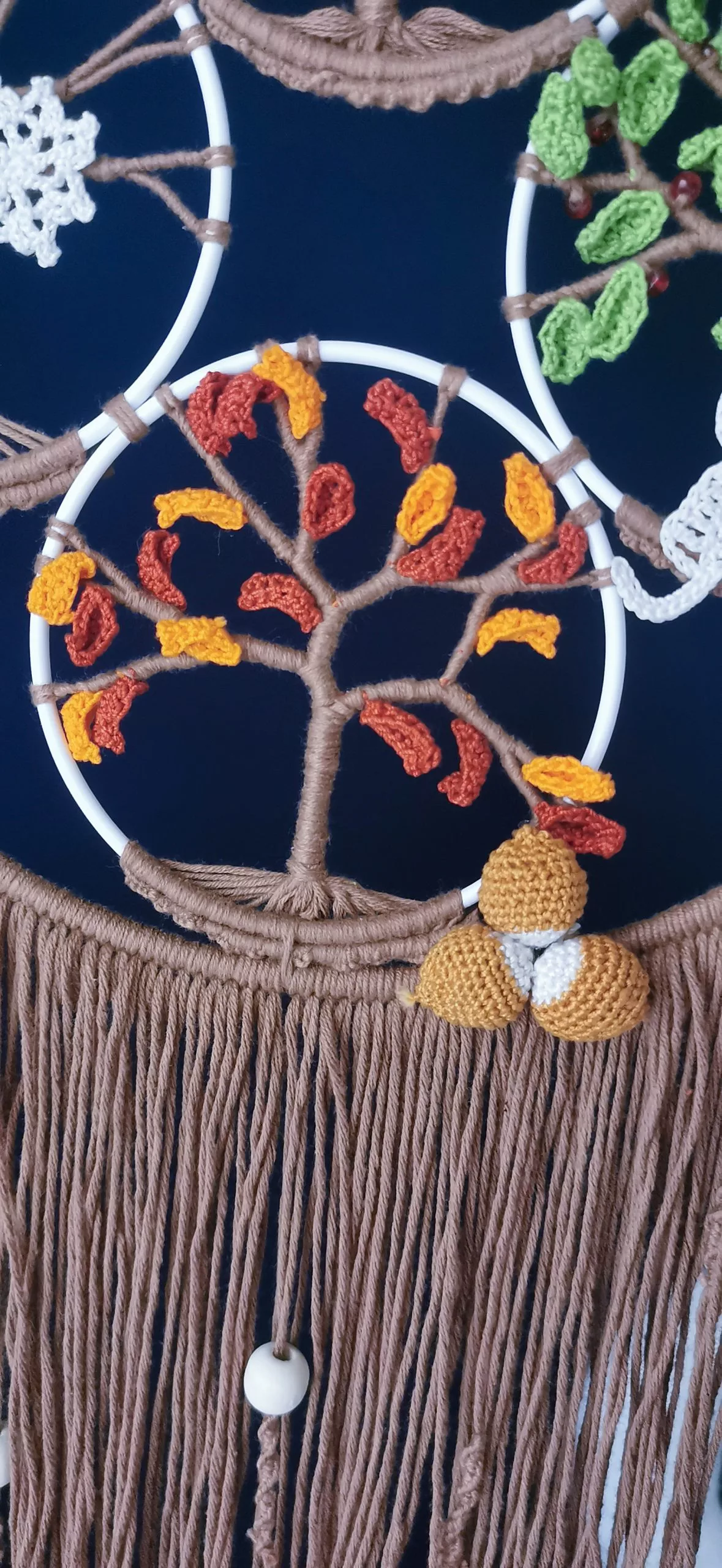 Attrape rêve des saisons - Au fil des saisons" 🍃💮🍂❄️
