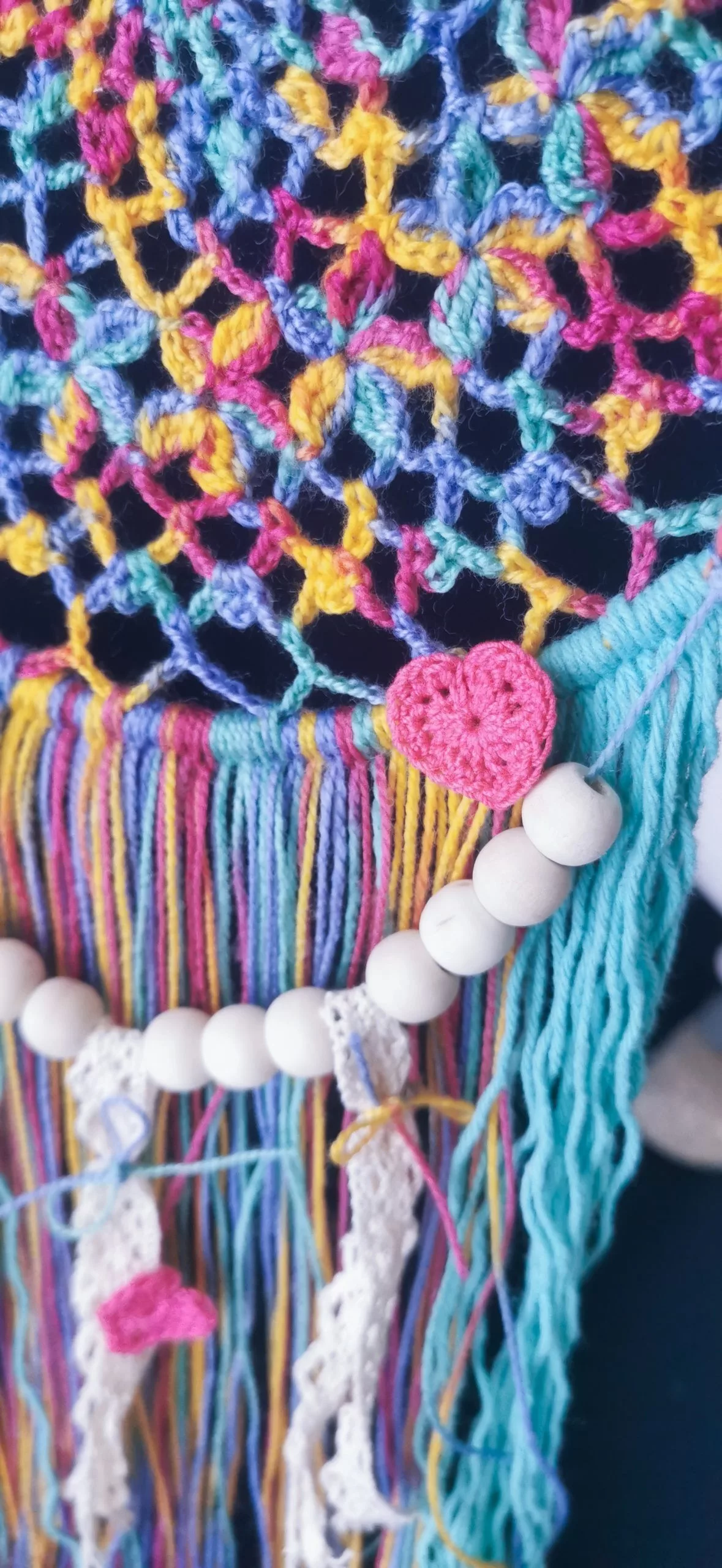 Attrape-rêve coeur arc en ciel 🌈💖